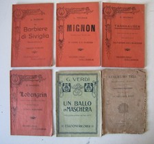 Sei libretti spartiti usato  Italia