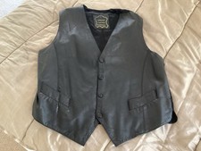 Gents leather waistcoat for sale  IPSWICH