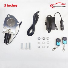 Usado, Kit de válvula de escape elétrica 3" motor de controle válvula borboleta com interruptor remoto comprar usado  Enviando para Brazil
