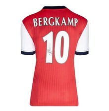 Camiseta ícone autografada do Arsenal Dennis Bergkamp com certificado de autenticidade comprar usado  Enviando para Brazil