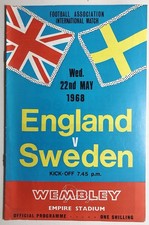 England sweden 1968 for sale  BIRMINGHAM