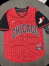 Camiseta costurada masculina XL Chicago White Sox vermelha/preta city connect comprar usado  Enviando para Brazil