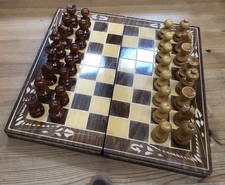 Holz schachspiel klappbarem gebraucht kaufen  Budenheim