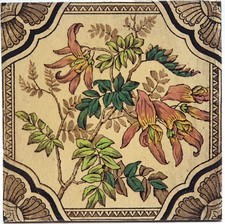 Lareira vitoriana azulejo transferência impressão e tonalidade floral por The Decorative Art AE6 comprar usado  Enviando para Brazil