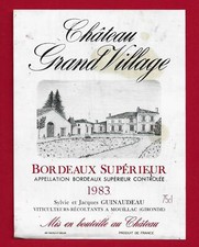Etiquette label bordeaux d'occasion  Albertville