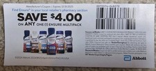 Ensure manufacturer coupons for sale  San Diego