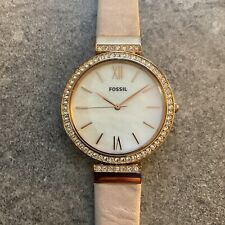 Relógio feminino Fossil ES4537 38mm caixa tom ouro rosa mostrador esfregão detalhes de cristal A9 comprar usado  Enviando para Brazil