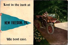 Usado, Cartão postal O55 casal no carro à noite, perdido no escuro na nova liberdade PA c1913 comprar usado  Enviando para Brazil