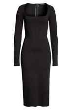 NOVO VESTIDO MIDI MUGLER Black Heaven manga longa tamanho P #DD380 comprar usado  Enviando para Brazil