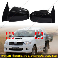 Conjunto de espelho de porta elétrico lateral 3 pinos preto para Toyota Hilux Ute 2/4WD 2005-15 comprar usado  Enviando para Brazil