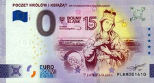 Używany, Zero euro banknot - 0 euro - Polska - Poczt Krolow I Ksiazat - Jadwiga Śląska 23 na sprzedaż  Wysyłka do Poland
