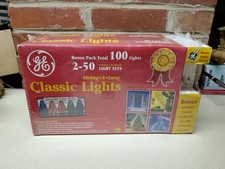 GE 2x 50 Cordas-A-Long Luzes Clássicas Multicoloridas Vintage Funciona Novo Aberto!LEIA! comprar usado  Enviando para Brazil