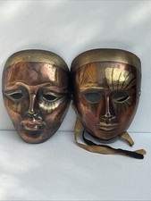 Vintage brass mask for sale  LONDON