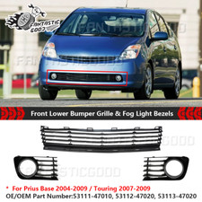 Kit com 3 peças de molduras de farol de neblina para Toyota Prius 2004-2009 grade inferior dianteira + comprar usado  Enviando para Brazil