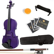 Kit de violino Mendini By Cecilio 4/4 para iniciantes com estojo rígido, resina, arco - roxo - comprar usado  Enviando para Brazil