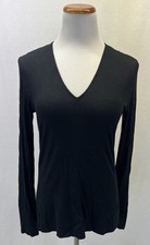 Blusa Akris Punto preta modal elastano gola V manga longa tamanho. 10 comprar usado  Enviando para Brazil
