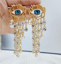 Brincos Evil Eye Statement, brincos Turk Eye, brinco ousado grande de strass comprar usado  Enviando para Brazil