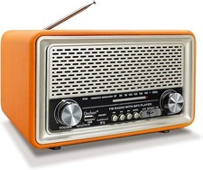 Alto-falante Oncheer 6694BT retrô Bluetooth rádio FM USB TF MP3 player laranja comprar usado  Enviando para Brazil