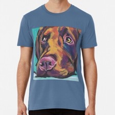 Camiseta Chocolate Labrador Retriever Cachorro Brilhante Colorida Pop Art P-5XL Fabricada nos EUA comprar usado  Enviando para Brazil