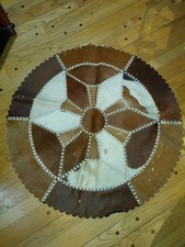 Cowhide leather round for sale  East Elmhurst