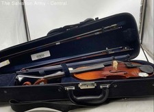 Violino acústico marrom 4 cordas com encosto de queixo em estojo rígido com descanso para arco e ombro comprar usado Violino acústico marrom 4 cordas com encosto de queixo em estojo rígido com descanso para arco e ombro comprar usado  Enviando para Brazil