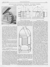 Usado, Roda d'água Pelton bico múltiplo impressão engenharia antiga 1904 comprar usado  Enviando para Brazil