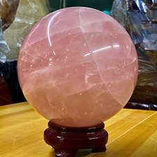 Bola esfera de cristal quartzo rosa natural 8,81 lb Reiki polido especificação de cura comprar usado  Enviando para Brazil