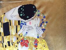 Klimt kuss seidenbild gebraucht kaufen  Rhauderfehn