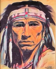 Painting native american for sale  Pryor
