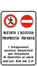 Cartello proprieta privata usato  Roma