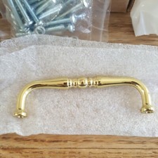 Colonial Bronze Co. Puxador de gaveta de latão polido sólido 3,5" 5 peças. comprar usado  Enviando para Brazil