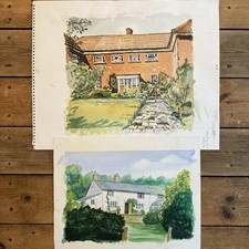 Vintage watercolour painting for sale  CRANLEIGH