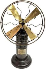 Ventilador de mesa antigo de trabalho a vapor 15" lâminas estilo metal latão vintage comprar usado  Enviando para Brazil