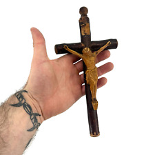 Antique wooden crucifix for sale  LEEDS