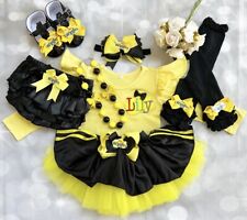 3-pcs personalizado amarelo Wiggles inspirado Meninas outfit, usado comprar usado  Enviando para Brazil