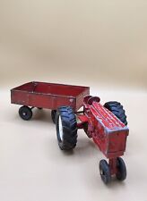 RED TRACTOR VINTAGE COLHEITADEIRA INTERNACIONAL 4,75" COM ENGATE e REBOQUE comprar usado  Enviando para Brazil
