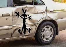 Autocollant coyote cartoon d'occasion  Saint-Jean-des-Baisants