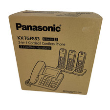 Usado, Sistema de telefone Panasonic KX-TGF853 G2 2 em 1 máquina ouro rosa branco nova caixa aberta comprar usado  Enviando para Brazil