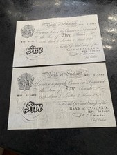 White notes consecutive for sale  SOUTHEND-ON-SEA