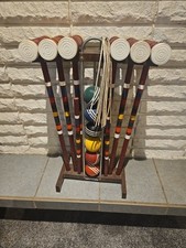 Conjunto completo de croquete vintage para gramado com suporte, década de 1970 na varanda comprar usado Conjunto completo de croquete vintage para gramado com suporte, década de 1970 na varanda comprar usado  Enviando para Brazil