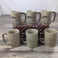 Caneca de vaca vintage grés Otagiri Japão cerâmica café conjunto completo de 6 na caixa comprar usado  Enviando para Brazil