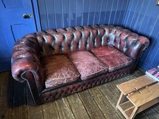 Oxblood leather chesterfield for sale  BIRCHINGTON