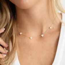 Colar minimalista 1 quilate corte redondo diamante natural estação de flores ouro amarelo 14k, usado comprar usado  Enviando para Brazil