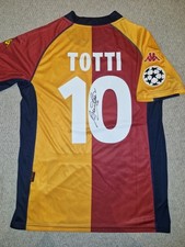 Camisa Roma 2001/02 Away assinada pelo herói do clube Francesco Totti PROVA FOTOGRÁFICA, usado comprar usado  Enviando para Brazil