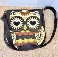 Bolsa tiracolo Loungefly coruja couro sintético boho retrô coração olhos bolsa comprar usado  Enviando para Brazil