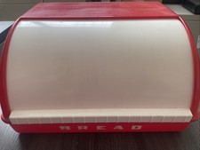 Vintage Red Burroughs Burrite Lustro Ware Breadbox na sprzedaż  Wysyłka do Poland