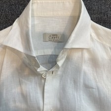 Camisa masculina de linho 100% Capri branca tamanho G comprar usado  Enviando para Brazil