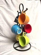 Conjunto de 6 canecas e suporte para árvore FIESTA Ware cerâmica perfeito estado completo, usado comprar usado  Enviando para Brazil