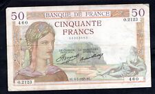 Billet francs cérès d'occasion  Paris XVIII