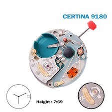 ESA 9180 (CERTINA 29-251) Szwajcarski mechanizm-3 ręce-beżowy dysk z datownikiem na 3 (CR 04). na sprzedaż  Wysyłka do Poland